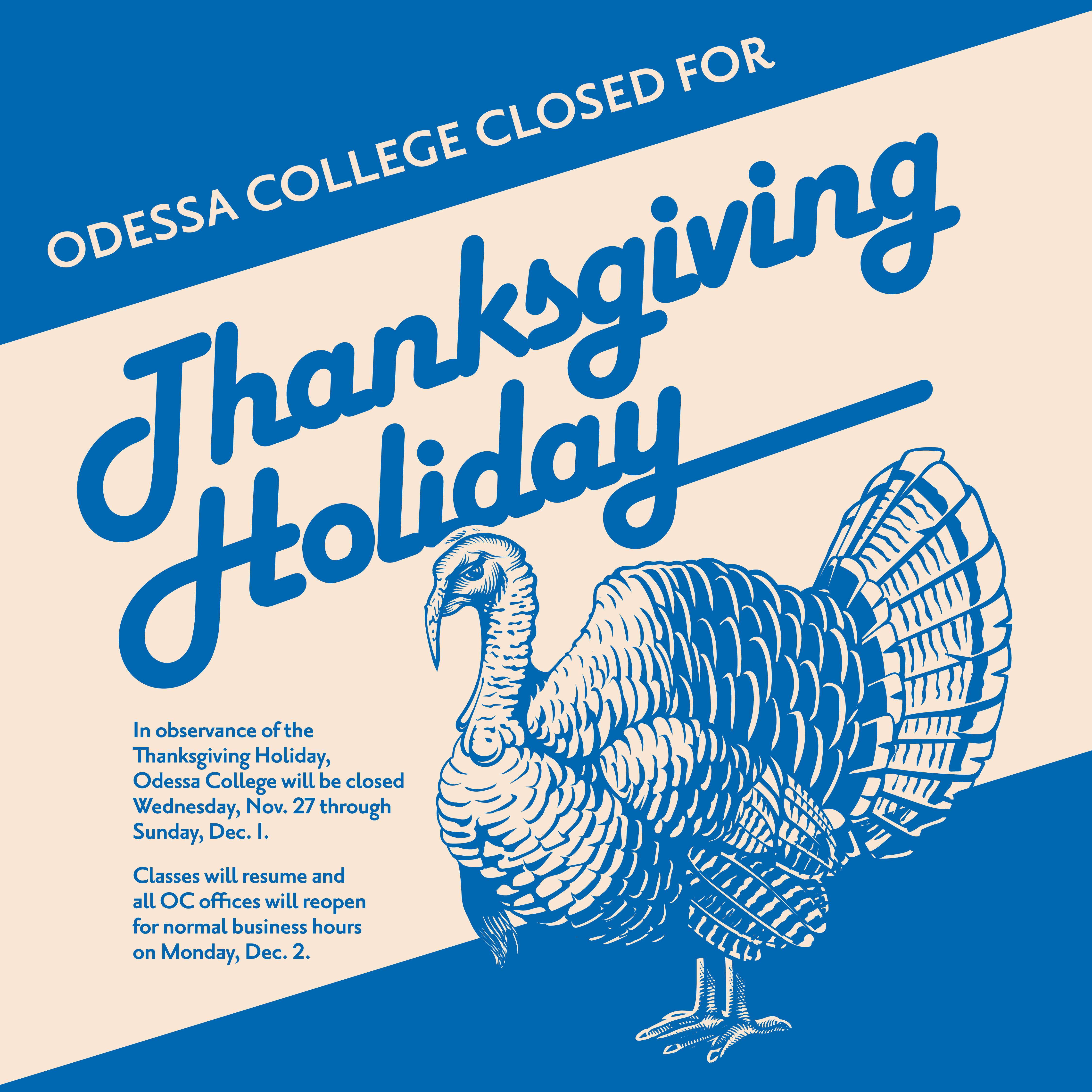 OC Closed for Thanksgiving 