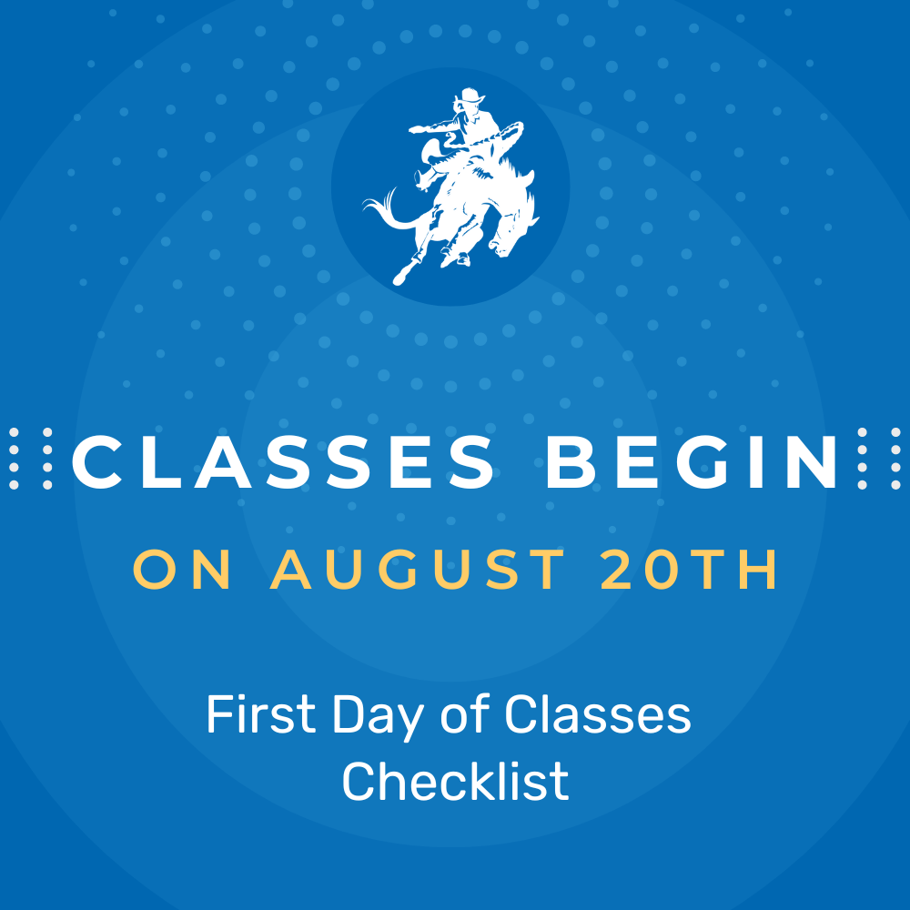 FALL 2024 First Day of Class Checklist