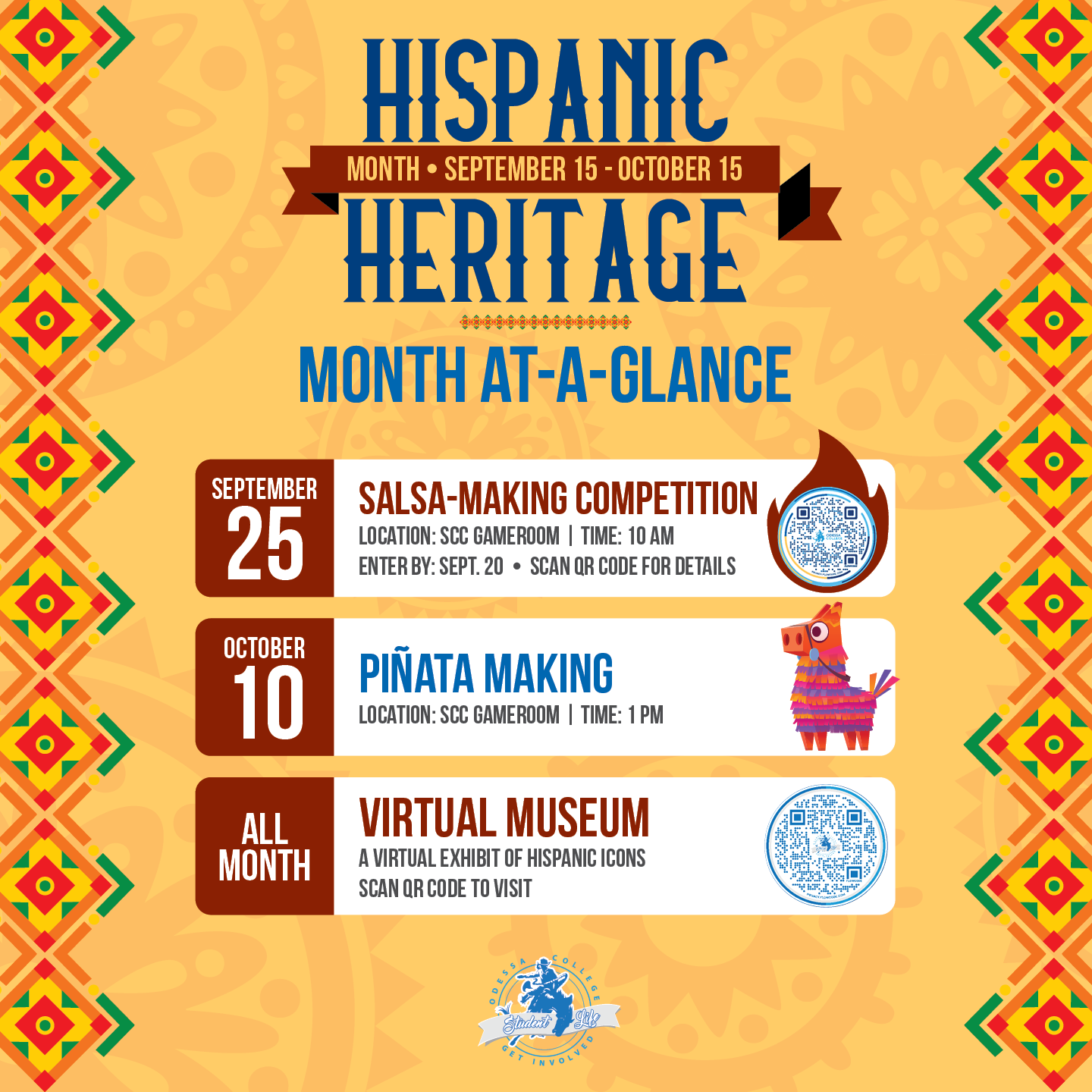 Hispanic Heritage Month Calendar